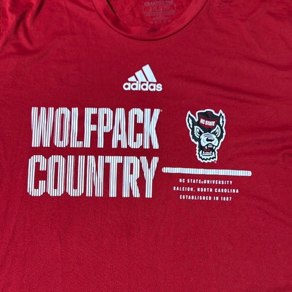 NC State University Adidas Red Wolfpack Country Men's Shirt - Picture 2 of 5